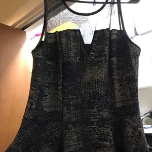 Maitai peplum dark blue blouse